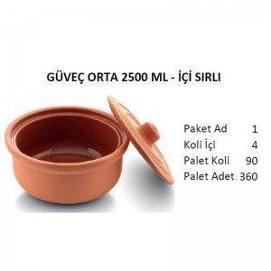 VIAPOT GÜVEÇ ORTA 2500 ML SIRSIZ KL:4 