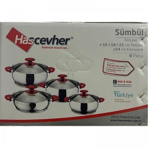 HASCEVHER SÜMBÜL 8 PCS GÜVEÇ TENCERE SETİ