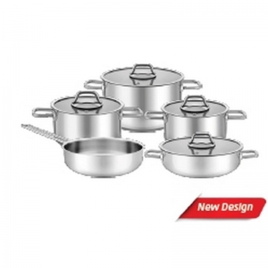 HASCEVHER OCTAVİA 9 PRÇ TENCERE SETİ  (18-20-24TEN-24KRN-24 TAVA)
