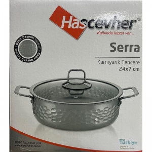 HASCEVHER SERRA 24X7 CM KARNIYARIK TENCERE ROSE GOLD