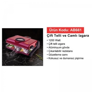 AKEL AB661 CAMLI ÇİFT TELLİ IZGARA