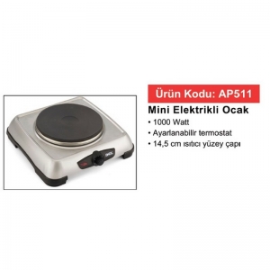 AKEL AP511 ELEKTRİKLİ 1.000W PLATE OCAK