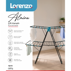 LORENZO ALMİNA ÇİFT KATLI BORULU KURUTMALIK KL:4