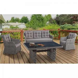 FLEXY RATTAN ORİON 3 LÜ TAKIM (3+1+1) 425 GRİ