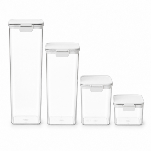 DÜNYA - 550 ml Çizgi Desenli Kare Lüks Food Container KL:45