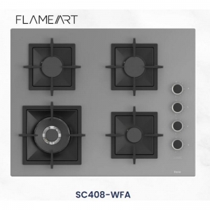 FERRE SC408 -WFA GRİ FLAME ART 65 CM ANKASTRE CAM OCAK