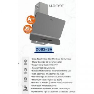 FERRE D082-SA TEK CAMLI DOK. 60CM GRİ DAVLUMBAZ