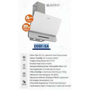 FERRE D081-SA TEK CAMLI DOK. 60CM BEYAZ DAVLUMBAZ