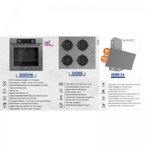 FERRE ANKASTRE SET GRİ (XE61CPR-CS208-D088-SA)