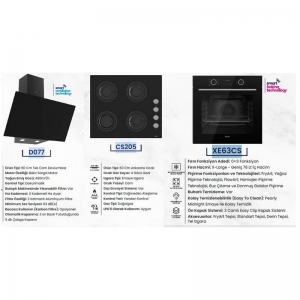 FERRE FRYART ANKASTRE SET SİYAH (D077-CS205-XE63CS)