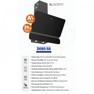 FERRE D080-SA TEK CAMLI DOK. 60CM SİYAH DAVLUMBAZ