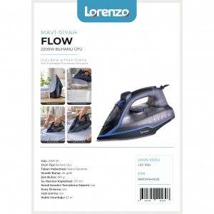 LORENZO - FLOW 2.200 WATT 160 GR SERAMİK BUHARLI ÜTÜ KL:6