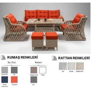 GARDEN HANZADE CAPPUCİNO 3'LÜ TAKIM