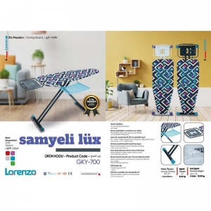 LORENZO SAMYELİ LÜX ÜTÜ MASASI FİŞLİ SEPETLİ KL:2