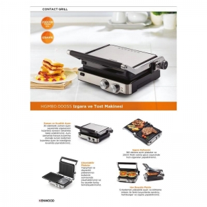 KENWOOD HGM80.000SS GRİLL + TOST MAKİNESİ