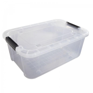 HOBİ BOX - YATAY KİLİTLİ SAKLAMA 50 LT ŞEFFAF KL: 6 LI