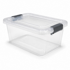 HOBİ BOX - YATAY KİLİTLİ SAKLAMA 5 LT ŞEFFAF KL:24 LÜ