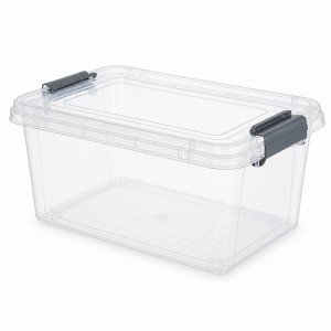 HOBİ BOX - YATAY KİLİTLİ SAKLAMA 50 LT ŞEFFAF KL: 6 LI