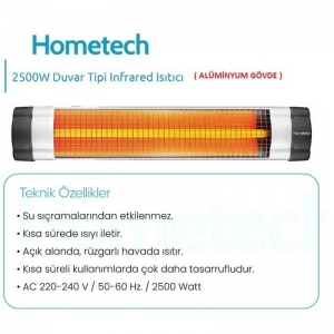 HOMETECH HT-4400 İNFRARED 2500W DUVAR TİPİ ISITICI SOBA KL:4