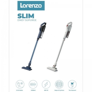 LORENZO SLIM DİKEY KABLOLU SÜPÜRGE BEYAZ KL:4