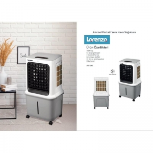 LORENZO AIRCOOL PORTATİF SULU HAVA SOĞUTUCU 120 W 35 LT 