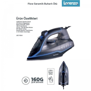 LORENZO FLOW 2.200 WATT 160 GR SERAMİK BUHARLI ÜTÜ KL:6