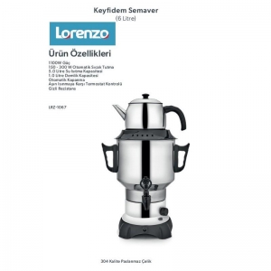 LORENZO KEYFİDEM 6 LT SEMAVER KL:4