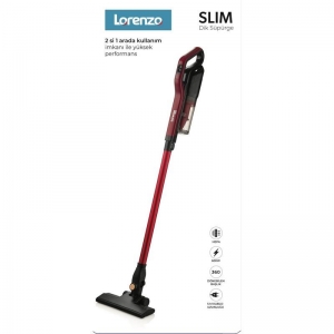 LORENZO - SLİM 3 in 1 DİKEY KABLOLU VAKUM SÜPÜRGESİ MELBOURNE RED KL:4