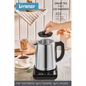 LORENZO - SMART TEA 5 in 1 KONUŞAN ÇAY MAKİNESİ İNOX