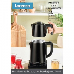 LORENZO - SMART TEA 5 in 1 KONUŞAN ÇAY MAKİNESİ SİYAH