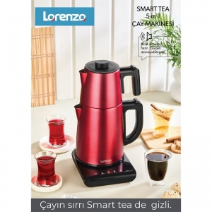 LORENZO - SMART TEA 5 in 1 KONUŞAN ÇAY MAKİNESİ KIRMIZI