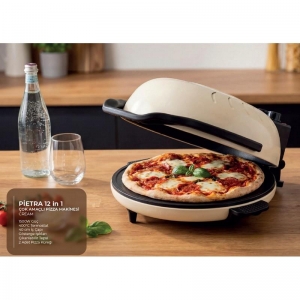 LORENZO - PİETRA 12 in 1 ÇOK AMAÇLI PİZZA MAKİNESİ CREAM KL:3