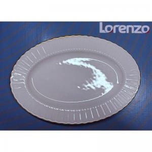 LORENZO SAFİR KAYIK TABAK 25 CM GOLD - 6'LI KUTU