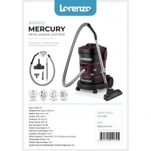 LORENZO - MERCURY METAL KAZANLI SÜPÜRGE BORDO KL:1
