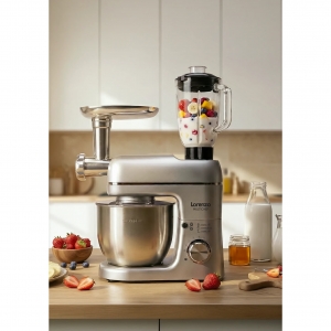 LORENZO - MULTICHEF 3 in 1 HAMUR YOĞURMA BLENDER ET KIYMA MAKİNESİ SİLVER KL:2