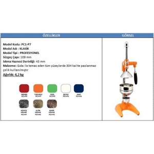 MASKOT PC1-P7 KLASİK PROFESYONEL MEYVE PRESİ