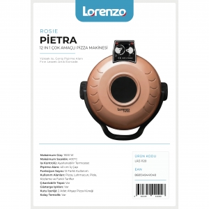 LORENZO - PİETRA 12 in 1 ÇOK AMAÇLI PİZZA MAKİNESİ ROSIE KL:3