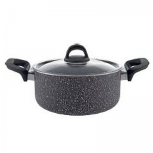 HASCEVHER LAVİLLA PRİME GRANİT 24X12 CM TENCERE CAM KAPAKLI 2.2 MM LAVİLLA GRİ