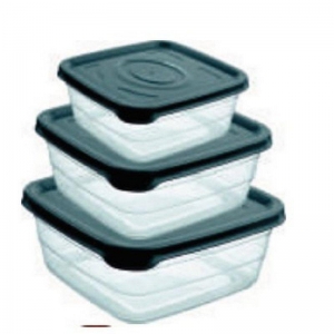 ALACA - 3'LÜ TRENDY KARE SAKLAMA 0,6-1,2-2  LT KL:48