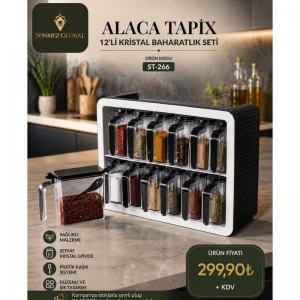 ALACA - TAPİX 12'Lİ KRİSTAL BAHARATLIK KL:6 LI