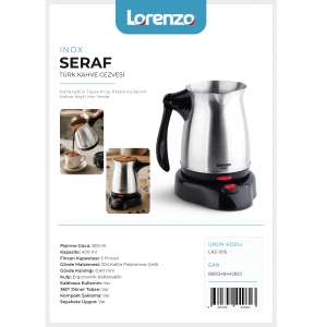 LORENZO - SERAF KATLANIR CEZVE İNOX KL:16
