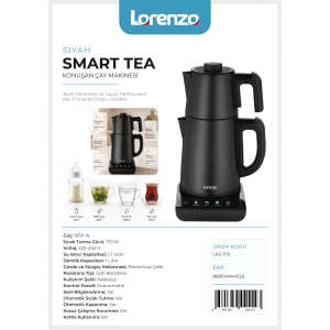 LORENZO - SMART TEA 5 in 1 KONUŞAN ÇAY MAKİNESİ SİYAH KL:4