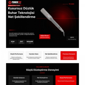POWERTEC TR-2840 BUHARLI SAÇ DÜZLEŞTİRİCİ