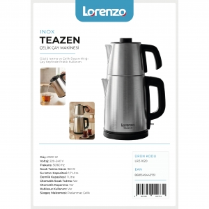 LORENZO - TEAZEN ÇELİK ÇAY MAKİNESİ İNOX KL:4