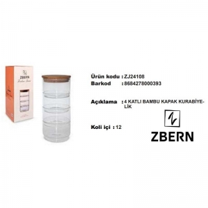 ZBERN 4 KATLI BAMBU KAPAK SAKLAMA KABI KL:12