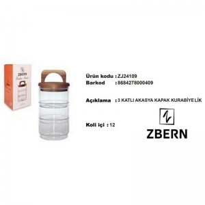 ZBERN 3 KATLI AKASYA KAPAK SAKLAMA KABI KL:12