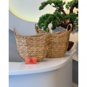 ZBERN 2'Lİ HASIR SEPET 35X23X26 CM / 29X19X24 CM 